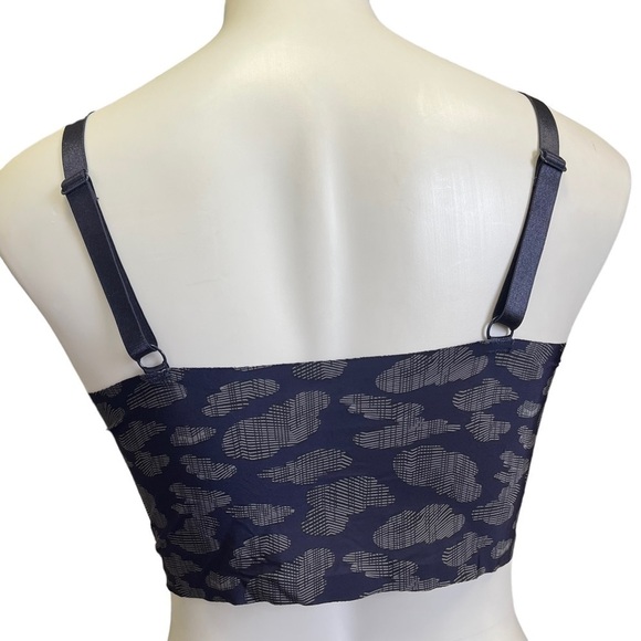 REEBOK Stay Put Bonded Bralette XL Blue Digital Camo Light Impact Sports Bra - Picture 4 of 9
